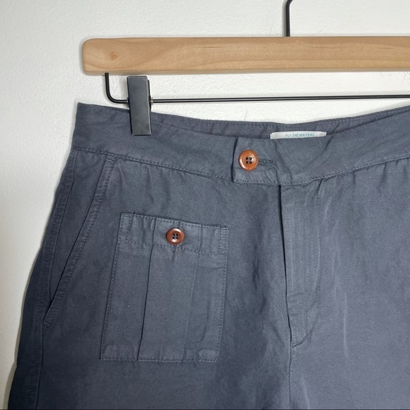 Guideboat Co. Lake Como Cotton Linen Navy Short 26 - Picture 3 of 10
